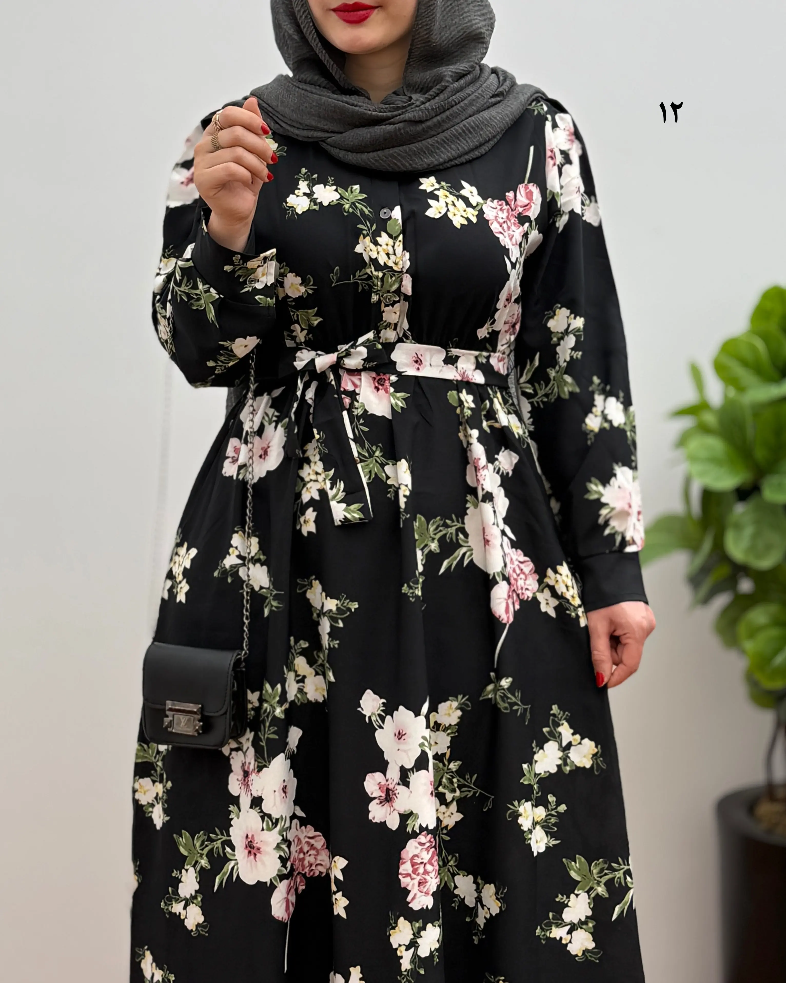 پیراهن ساحلی کرپ گلدار مدل بهار